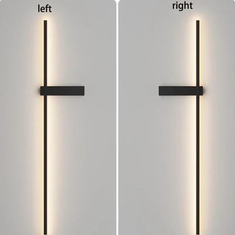 Czarna lampa ścienna, nowoczesna minimalistyczna do sypialni